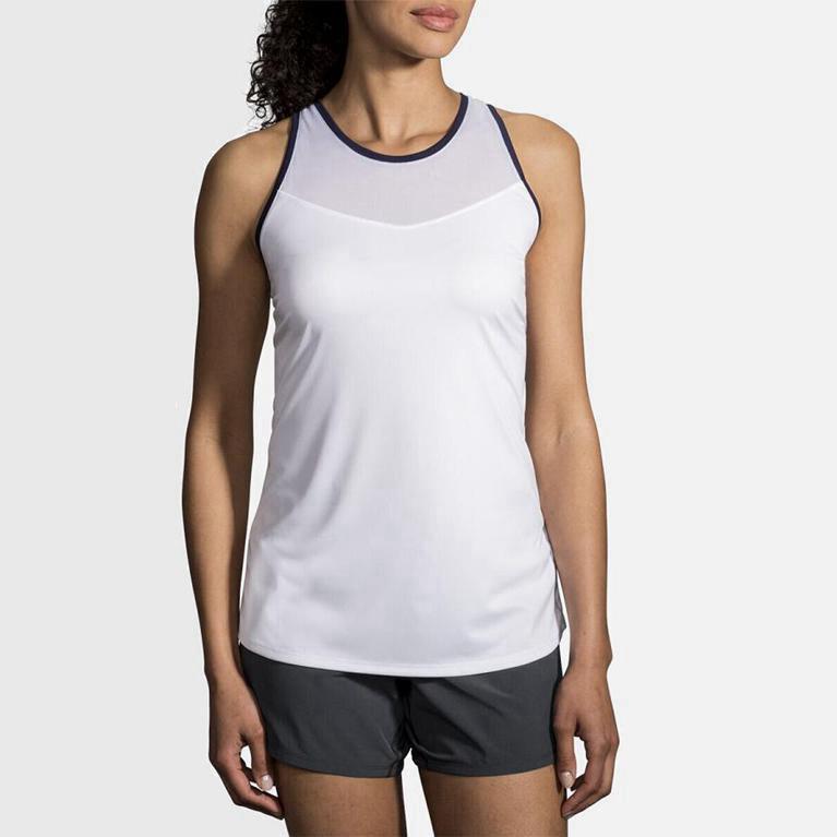 Brooks Stealth NZ - Women's Running Tank Top - White (73452-ILHD)